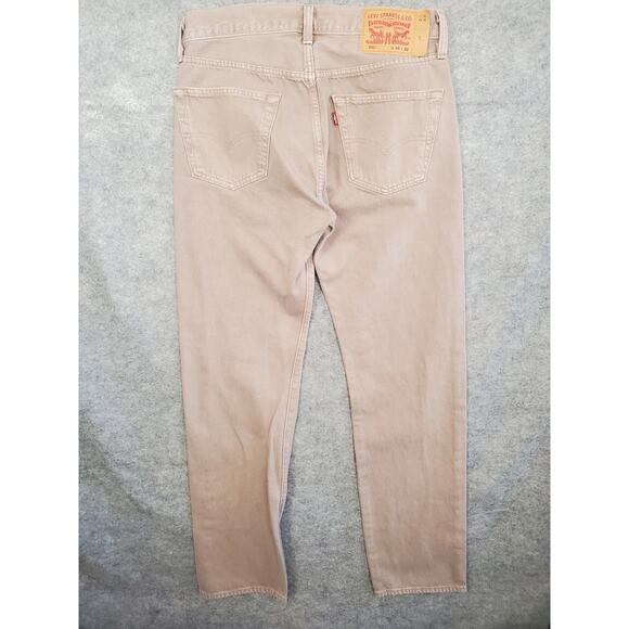 Men's Levi's 501 Size W30/L32 Button Fly Khaki Jeans - Picture 2 of 6